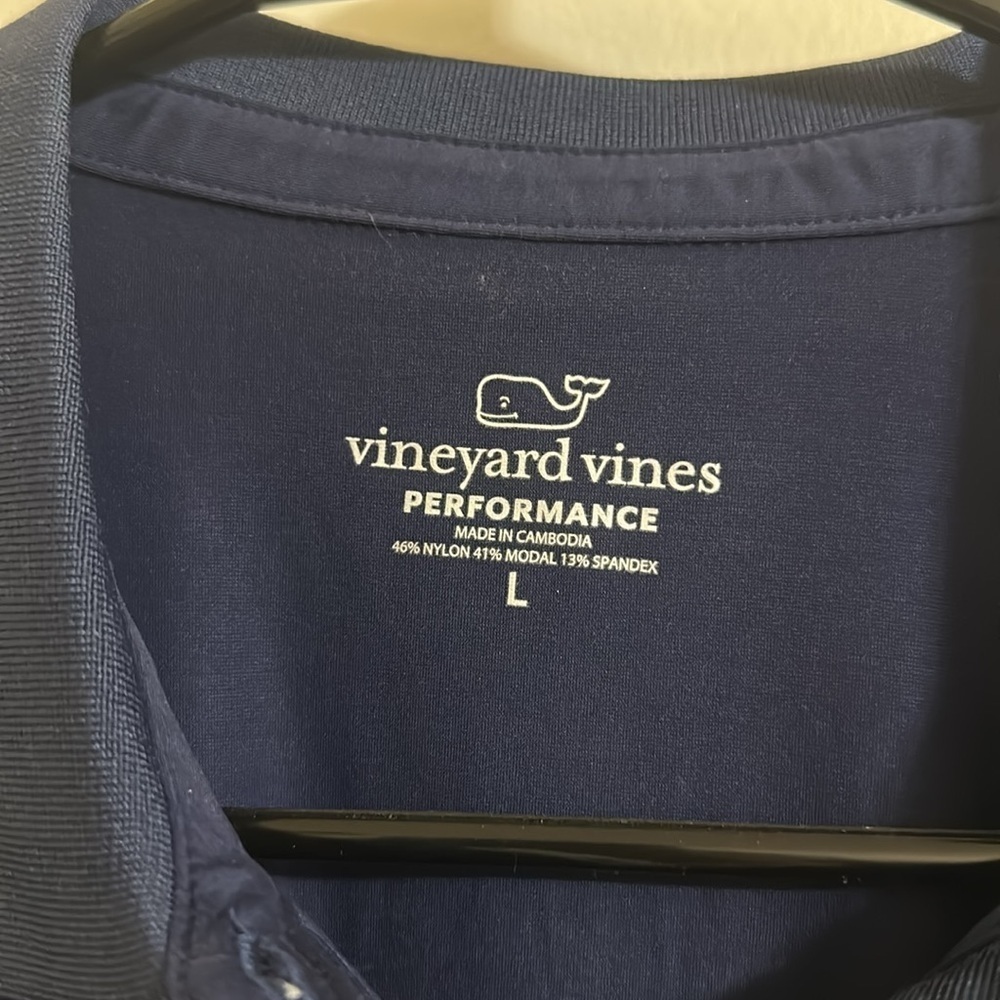 NWT Vineyard Vines Performance Navy Golf Polo Large - Picture 3 of 4